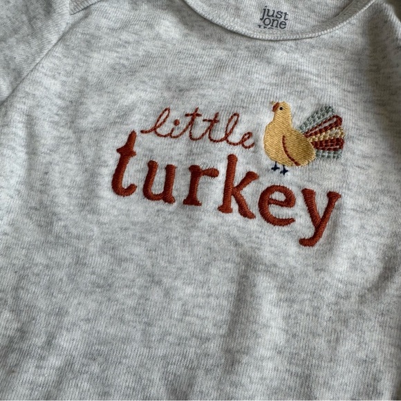 Carter’s Thanksgiving turkey Pajama Set Sleeper Outfit Baby Boy Girl 9M - Picture 3 of 4
